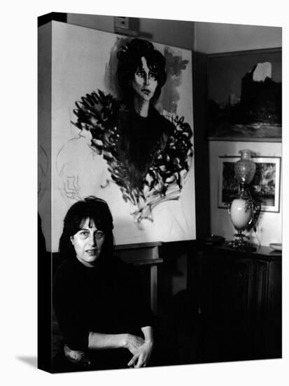 Anna Magnani in the Living Room of Her Roman Villa-Marisa Rastellini-Stretched Canvas