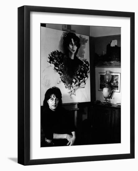 Anna Magnani in the Living Room of Her Roman Villa-Marisa Rastellini-Framed Photographic Print