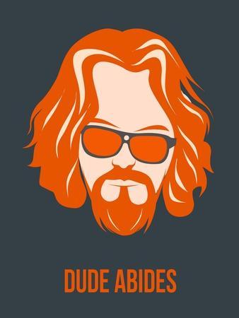 Dude Abides Orange Poster