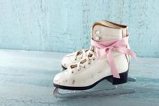 Pair Of White Women'S Ice Skates-Anna-Mari West-Art Print