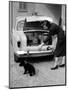 Anna Maria Ferrero Beside an Alfa Romeo Giulietta-Mario de Biasi-Mounted Premium Photographic Print