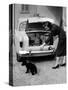 Anna Maria Ferrero Beside an Alfa Romeo Giulietta-Mario de Biasi-Stretched Canvas