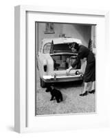 Anna Maria Ferrero Beside an Alfa Romeo Giulietta-Mario de Biasi-Framed Photographic Print