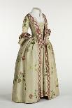 Gown and Petticoat in Ivory or Beige Brocaded Spitalfields Silk, C.1740-60-Anna Maria Garthwaite-Giclee Print