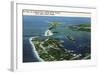 Anna Maria Island, Florida - Aerial View of Island, Longboat Key-Lantern Press-Framed Art Print