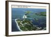 Anna Maria Island, Florida - Aerial View of Island, Longboat Key-Lantern Press-Framed Art Print