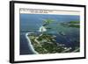 Anna Maria Island, Florida - Aerial View of Island, Longboat Key-Lantern Press-Framed Art Print