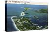 Anna Maria Island, Florida - Aerial View of Island, Longboat Key-Lantern Press-Stretched Canvas