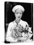 Anna May Wong Arriving in Hollywood in a Travelling Costume of White Herringbone Linen-null-Stretched Canvas
