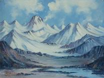 Alaska Range From Richardson Highway-Anna P. Gellenbeck-Framed Stretched Canvas