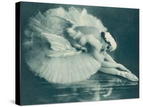 Anna Pavlova (1881-1931) Russian Ballet Dancer Photographed Here in Swan Lake in 1920-null-Stretched Canvas