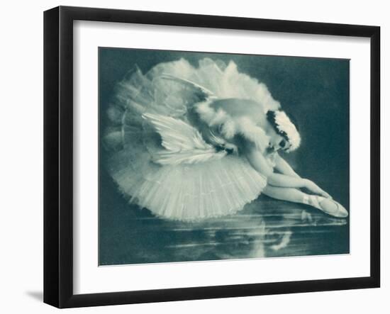 Anna Pavlova (1881-1931) Russian Ballet Dancer Photographed Here in Swan Lake in 1920-null-Framed Photographic Print