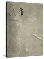 Anna Pavlova in ballet Les sylphides by F Chopin-Valentin Aleksandrovich Serov-Stretched Canvas