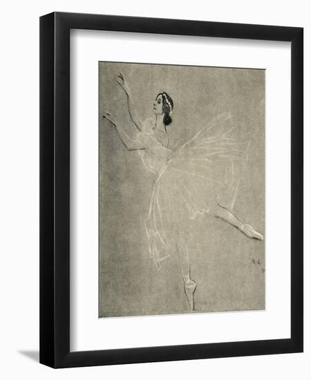 Anna Pavlova in ballet Les sylphides by F Chopin-Valentin Aleksandrovich Serov-Framed Giclee Print