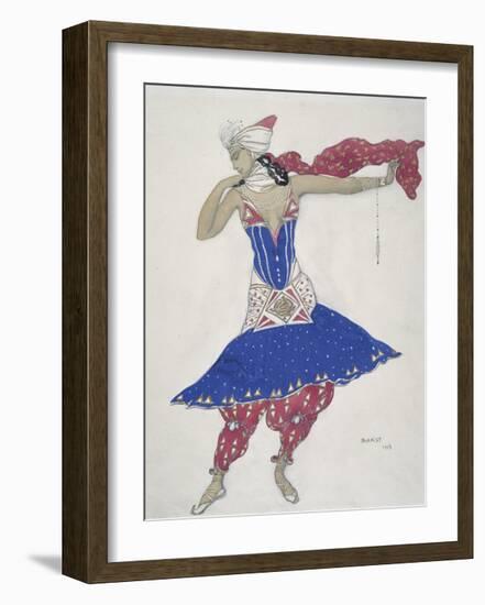 Anna Pavlova in the Ballet 'Oriental Fantasy'-Leon Bakst-Framed Premium Giclee Print