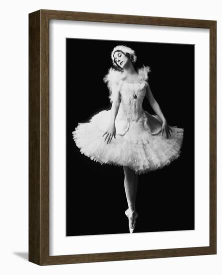 Anna Pavlova in the Ballet the Dying Swan by Camille Saint-Saëns, C. 1910-null-Framed Photographic Print