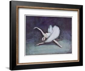 Anna Pavlova Russian Ballet Dancer as the Dying Swan in 1928-null-Framed Art Print