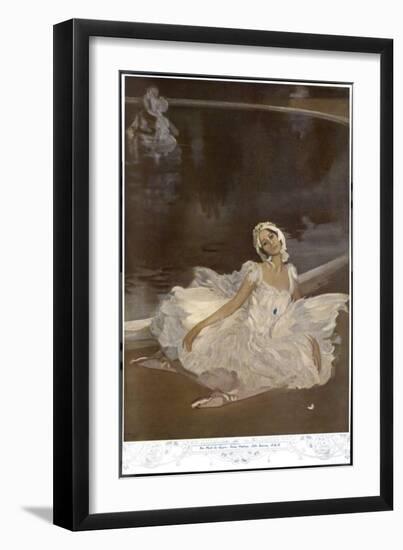 Anna Pavlova Russian Ballet Dancer During a Performance-null-Framed Art Print