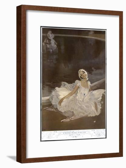 Anna Pavlova Russian Ballet Dancer During a Performance-null-Framed Art Print