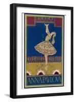 Anna Pavlova Russian Ballet Dancer on Stage in 1912-R. Vaughan-Framed Photographic Print