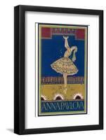 Anna Pavlova Russian Ballet Dancer on Stage in 1912-R. Vaughan-Framed Photographic Print