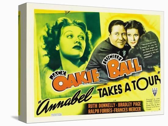 Annabel Takes a Tour, Lucille Ball, Jack Oakie, 1938-null-Stretched Canvas