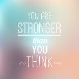 Inspirational Typographic Quote - You are Stronger-annafrajtova-Framed Art Print