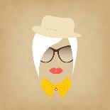 Sunglasses and Lips. Vector. Print for Your T-Shirts.-AnnaKukhmar-Art Print