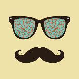 Sunglasses and Lips. Vector Illustration. Print for Your T-Shirts.-AnnaKukhmar-Framed Art Print