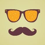 Sunglasses and Lips. Vector Illustration. Print for Your T-Shirts.-AnnaKukhmar-Stretched Canvas