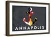 Annapolis, Maryland - Anchor and Flag-Lantern Press-Framed Art Print