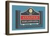 Annapolis, Maryland - Annapolis Sign-Lantern Press-Framed Art Print