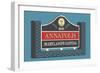 Annapolis, Maryland - Annapolis Sign-Lantern Press-Framed Art Print