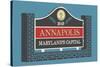 Annapolis, Maryland - Annapolis Sign-Lantern Press-Stretched Canvas