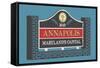 Annapolis, Maryland - Annapolis Sign-Lantern Press-Framed Stretched Canvas