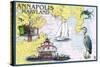 Annapolis, Maryland - Nautical Chart-Lantern Press-Stretched Canvas