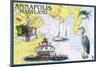 Annapolis, Maryland - Nautical Chart-Lantern Press-Mounted Art Print