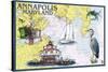 Annapolis, Maryland - Nautical Chart-Lantern Press-Stretched Canvas