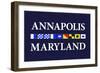 Annapolis, Maryland - Nautical Flags-Lantern Press-Framed Art Print