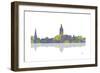 Annapolis Maryland Skyline 1-Marlene Watson-Framed Giclee Print