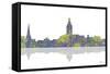 Annapolis Maryland Skyline 1-Marlene Watson-Framed Stretched Canvas