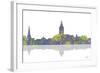 Annapolis Maryland Skyline 1-Marlene Watson-Framed Giclee Print