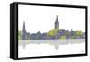 Annapolis Maryland Skyline 1-Marlene Watson-Framed Stretched Canvas