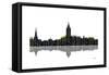 Annapolis Maryland Skyline BW 1-Marlene Watson-Framed Stretched Canvas