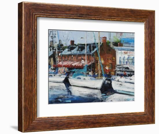 Annapolis Wharf-Curt Crain-Framed Art Print