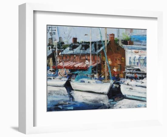 Annapolis Wharf-Curt Crain-Framed Art Print