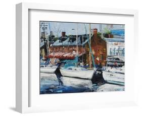 Annapolis Wharf-Curt Crain-Framed Art Print