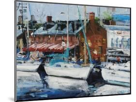 Annapolis Wharf-Curt Crain-Mounted Art Print