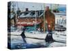 Annapolis Wharf-Curt Crain-Stretched Canvas
