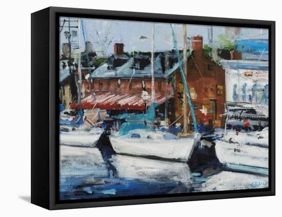 Annapolis Wharf-Curt Crain-Framed Stretched Canvas